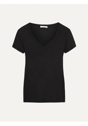 James Perse - Casual Slub Cotton-jersey T-shirt - Black - 01,2,3,4