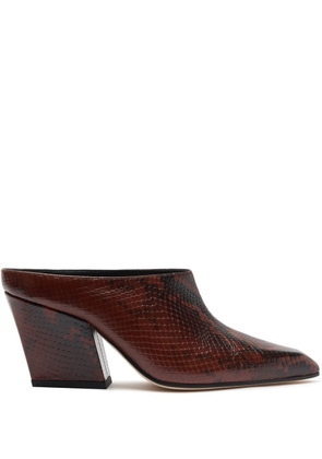 Scarosso 80mm Holly mules - Brown