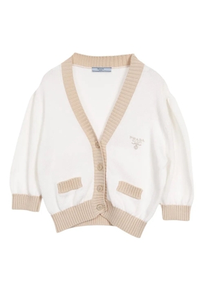 Prada Pre-Owned 2010s ribbed cotton cardigan - White