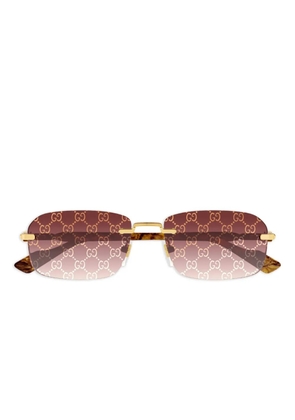 Gucci Eyewear rectangle-frame 'Brown' sunglasses
