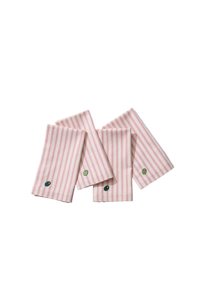 Frasier Sterling Olive You Dinner Napkin Set Of 4 in Pink.