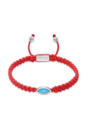Nialaya Jewelry evil eye-detail string bracelet - Red