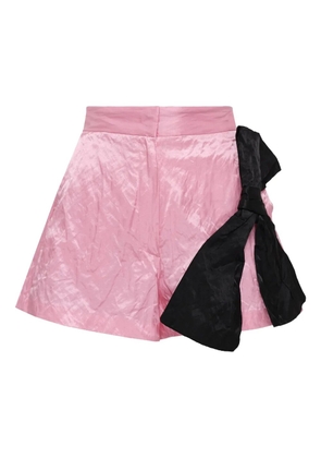 MSGM bow-detail shorts - Pink