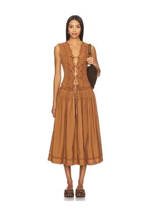 Free People Gesibelle Set in Brown. Size L. Also in M, XL, XS.