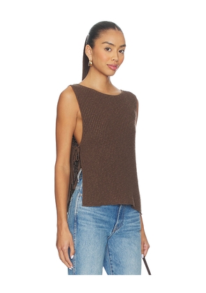Free People x free-est Lizzie Sweater Top In Carafe in Brown. Size M. Also in L, S, XL, XS.