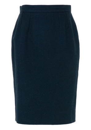 Givenchy Pre-Owned 1990s textured-finish midi skirt - Blue