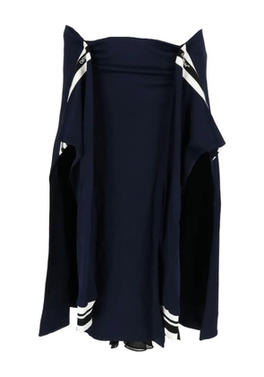 Off-White logo-detail midi skirt - Blue