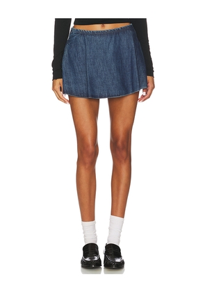 Free People x We The Free Paradise Found Denim Skort In Mid Indigo in Blue. Size L. Also in M, S, XS.