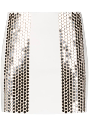 Giuseppe Di Morabito reflective stud-embellished miniskirt - White