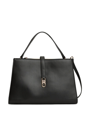 Tommy Hilfiger top-handles logo-plaque shoulder bag - Black
