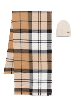 Barbour check-print scarf - Brown