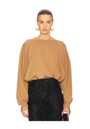 Isabel Marant Etoile Sauria Sweatshirt in Brown. Size 36/4. Also in 38/6, 40/8.