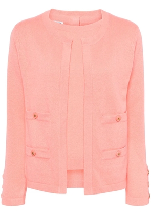 CHANEL Pre-Owned 1995 CC cashmere two-piece set - Pink