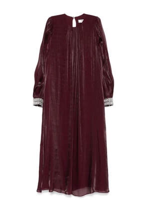 NISSA bead-embellished midi dress - Red