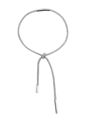 AREA crystal-knot necklace - Silver