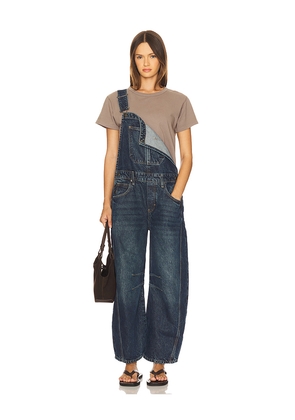 Free People Good Luck Overall in Blue. Size L. Also in M, S, XL, XS.