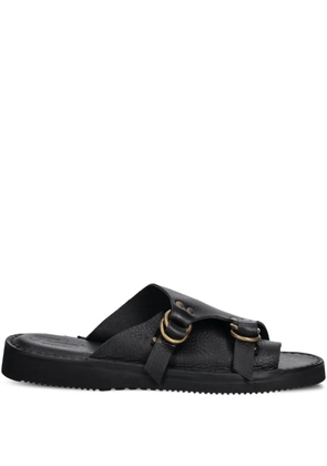 Fracap buckle-detail leather sandals - Black