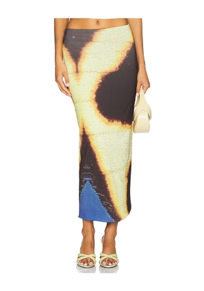 Feners Tu x Mi Skirt in Black,Lemon. Size L. Also in M, S, XS.