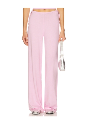 Frankies Bikinis Breeze Knit Pant in Blush. Size L. Also in M.