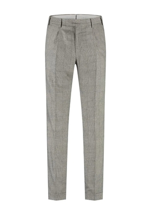 PT Torino checked-pattern trousers - Grey
