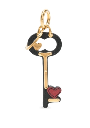Prada heart-motif keyring - Black
