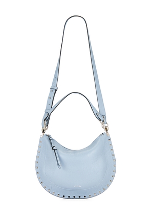 Isabel Marant Oskan Soft Zip Bag in Baby Blue.