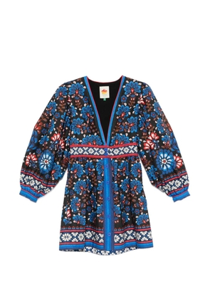 FARM Rio Latina Scarf V-neck mini dress - Black