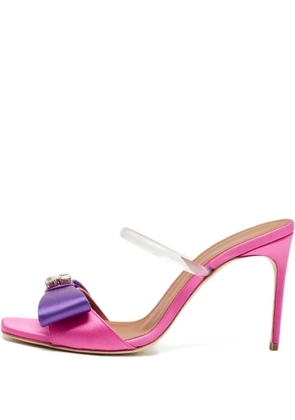 Malone Souliers bow satin heels sandals - Pink