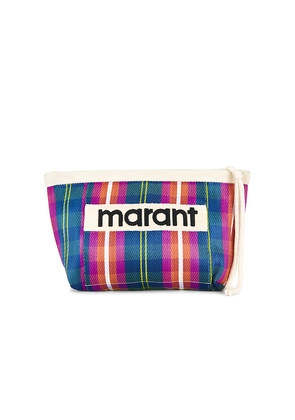 Isabel Marant Powden Pouch in Navy,Fuchsia.
