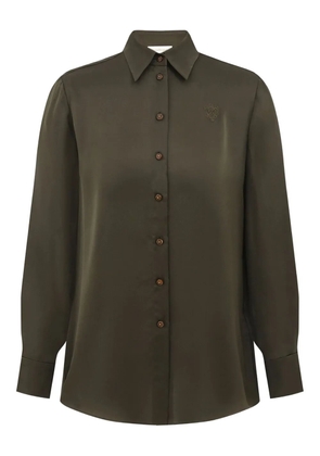 ZIMMERMANN embroidered satin shirt - Green