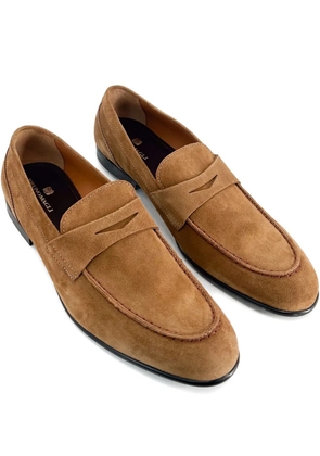 Bruno Magli Silas suede penny loafers - Brown