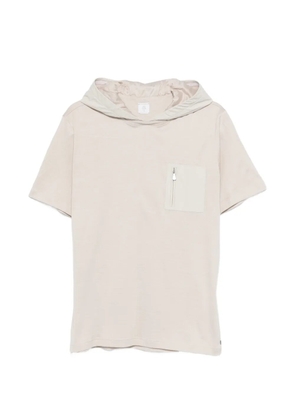 Eleventy hooded zipped-pocket T-shirt - Neutrals