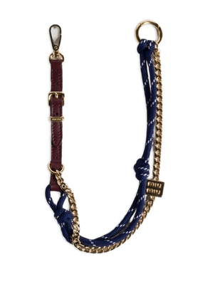 Miu Miu logo-detail keyring - Blue