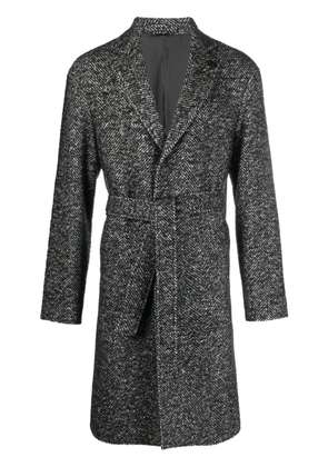 Lardini single-breasted belted coat - Black