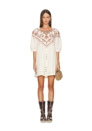 Free People Orson Mini Dress in Ivory. Size L. Also in M, S, XL, XS.