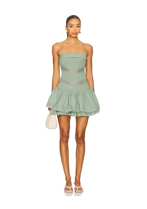 Free People Bliss Beauty Mini Dress in Sage. Size L. Also in M, XS.