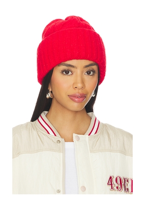 Free People Coast Line Beanie in Red.
