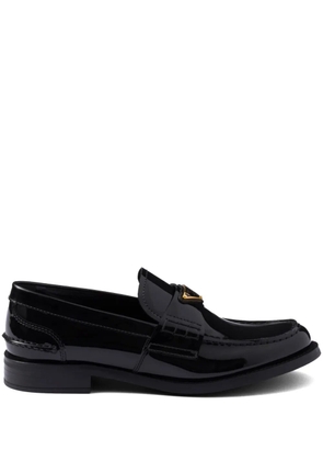 Prada patent-leather loafers - Black