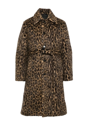 Lanvin animal-print coat - Brown
