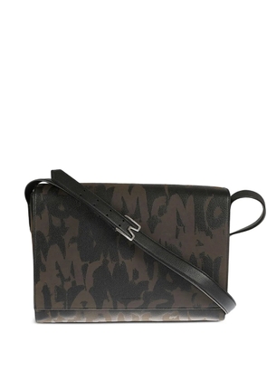 Alexander McQueen logo-print shoulder bag - Black