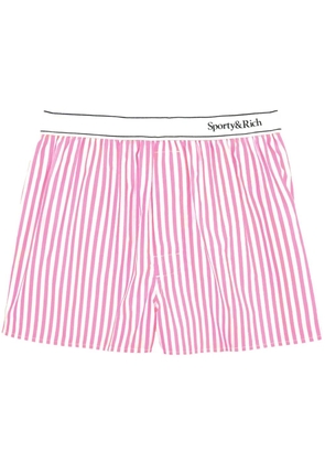 Sporty & Rich logo-band boxer shorts - Pink