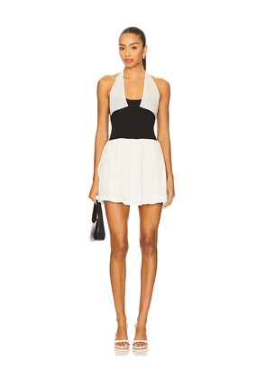 Free People x REVOLVE x free-est Babetown Mini Dress in Black,Cream. Size L. Also in M, S, XS.