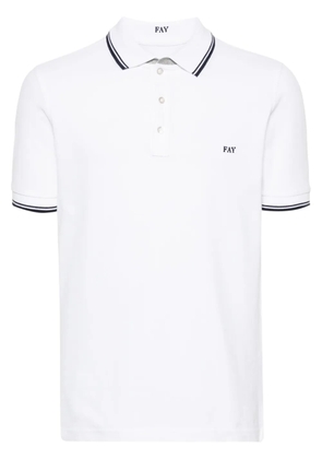 Fay embroidered-logo polo shirt - White