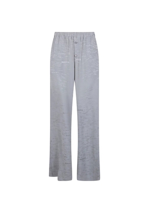 MM6 Maison Margiela buttoned patterned straight trousers - Grey