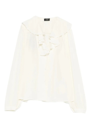 ETRO ruffled-collar shirt - White