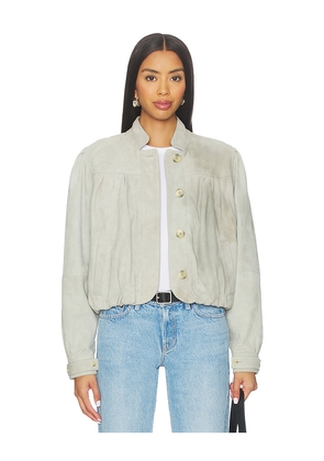 Free People x We The Free Nimbus Suede Jacket In Grey in Light Grey. Size L. Also in M, S, XL.