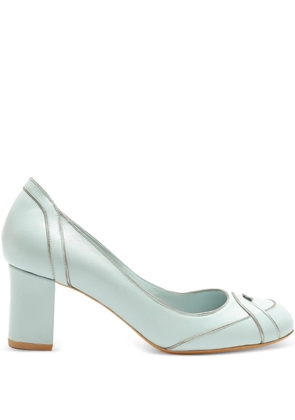 Sarah Chofakian 55mm Swan pumps - Blue