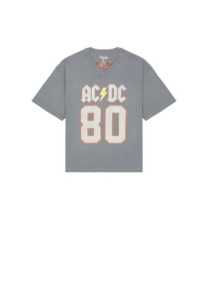 Junk Food ACDC Back In Black Tour V-Neck Yoke Tee in Blue. Size L/XL. Also in S/M.