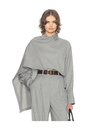 Helsa The Left Bank Layered Shirt in Grey. Size L. Also in M, S, XL, XS, XXS.