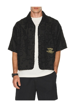 Honor The Gift Polka Dot Camp Shirt in Black. Size M. Also in XL/1X, XXL/2X.